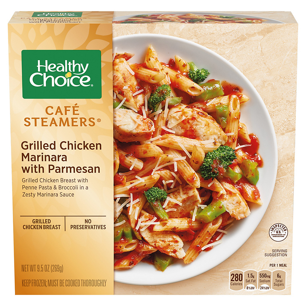 Calories in Healthy Choice Cafe Steamers Grilled Chicken Marinara, 9.5 oz