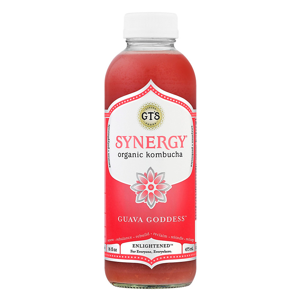 Calories in GT's Enlightened Synergy Guava Goddess Organic Kombucha, 16 oz