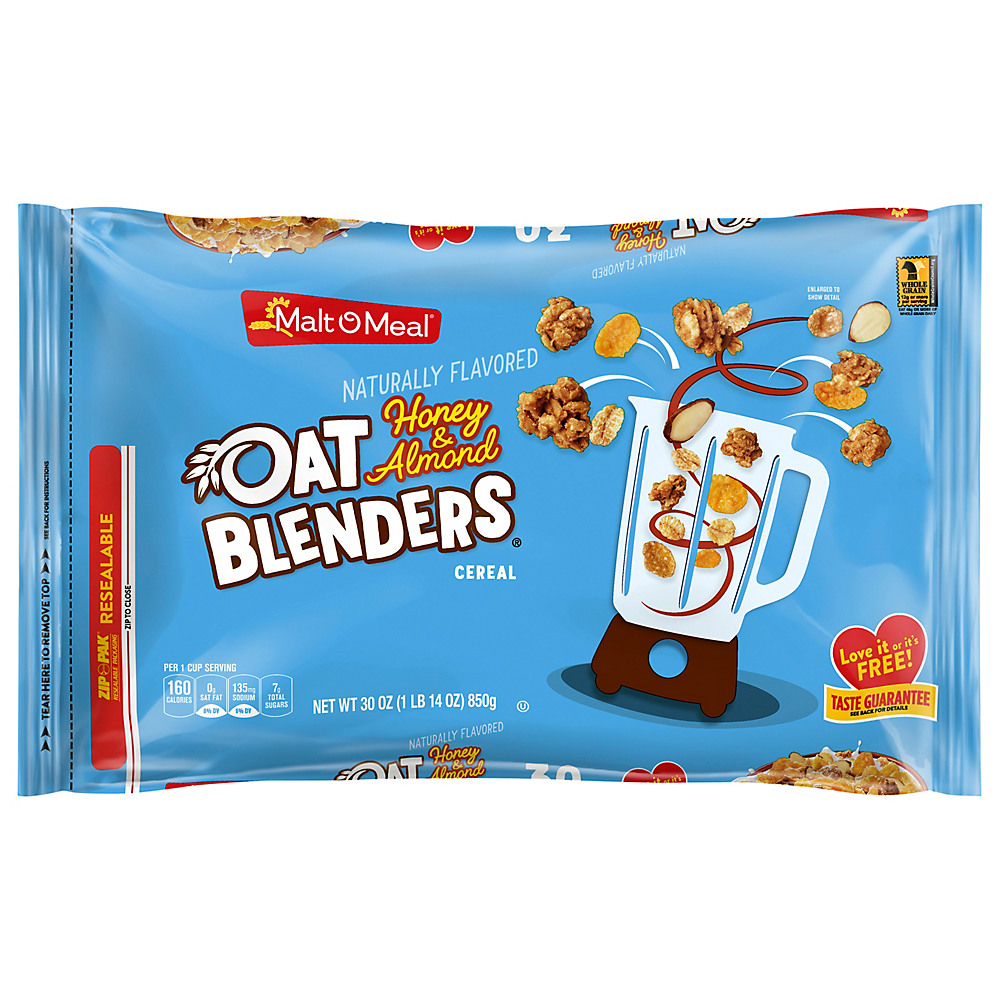 Calories in Malt-O-Meal Oat Blenders with Honey & Almonds Cereal Super Size, 36 oz