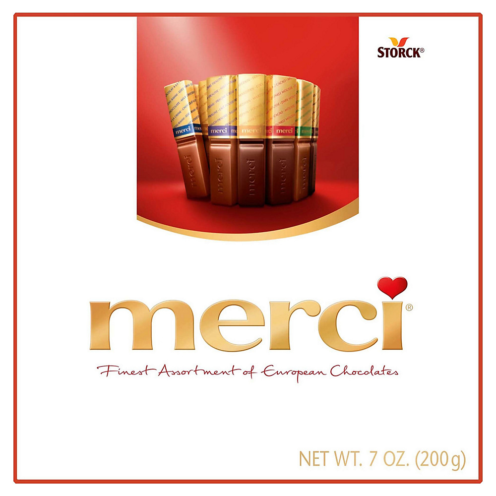Calories in merci Finest Assorted Chocolate Candy Gift Box, 7.04 oz