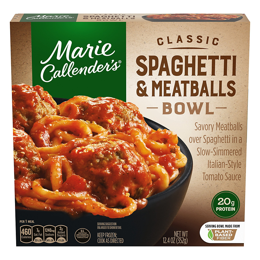 Calories in Marie Callender's Spaghetti & Meatballs Bowl, 12.4 oz