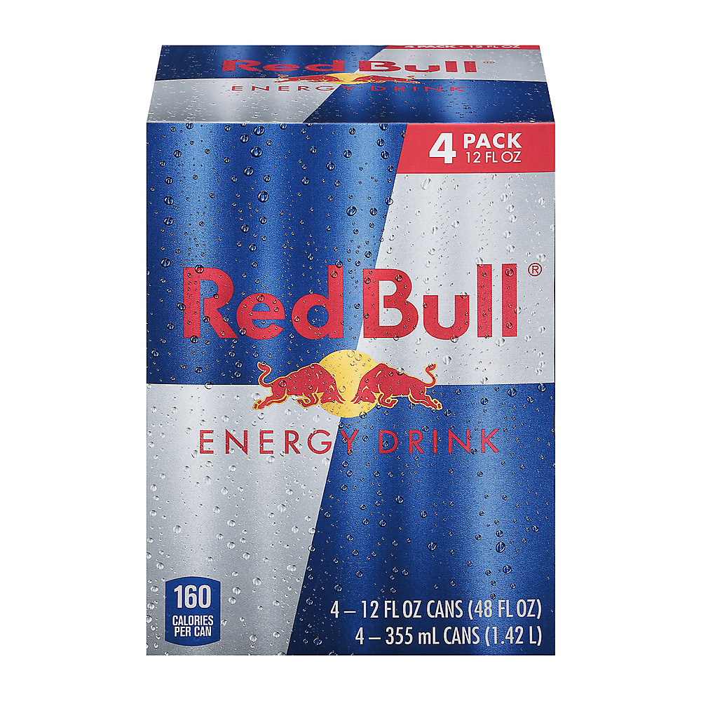 Calories in Red Bull Energy Drink 12 oz Cans, 4 pk