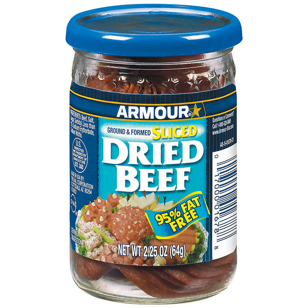 Calories in Armour Ground & Formed Sliced Dried Beef, 2.25 oz