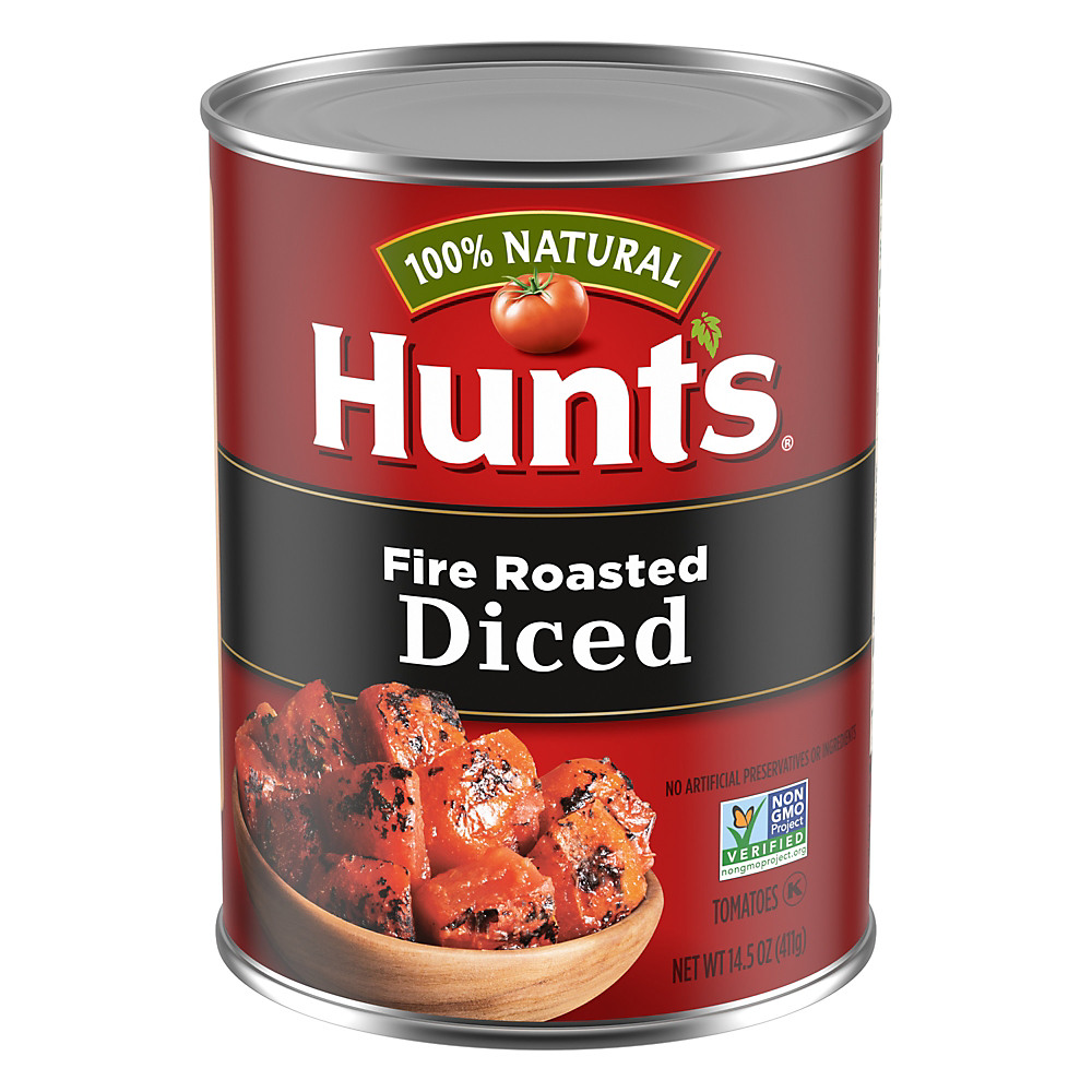 Calories in Hunt's Fire Roasted Diced Tomatoes, 14.5 oz