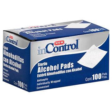 H-E-B inControl Sterile Antiseptic Alcohol Pads, 100 ct