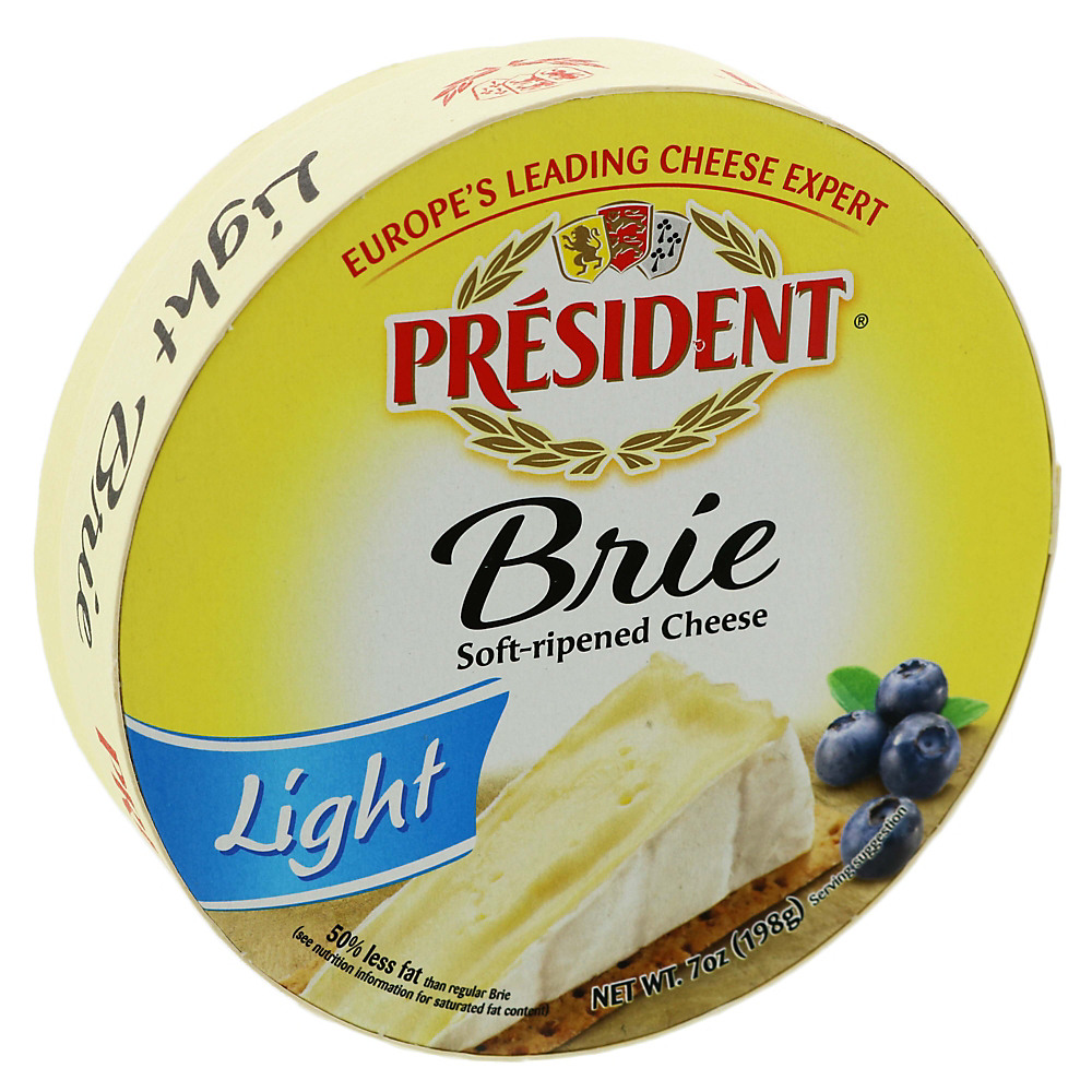 Calories in President Brie Light Soft-Ripened Cheese, 7 oz
