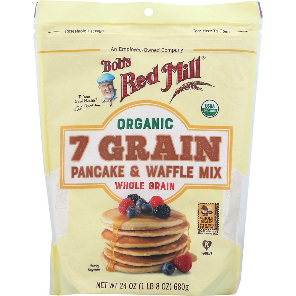 Calories in Bob's Red Mill Organic 7 Grain Pancake & Waffle Mix, 24 oz