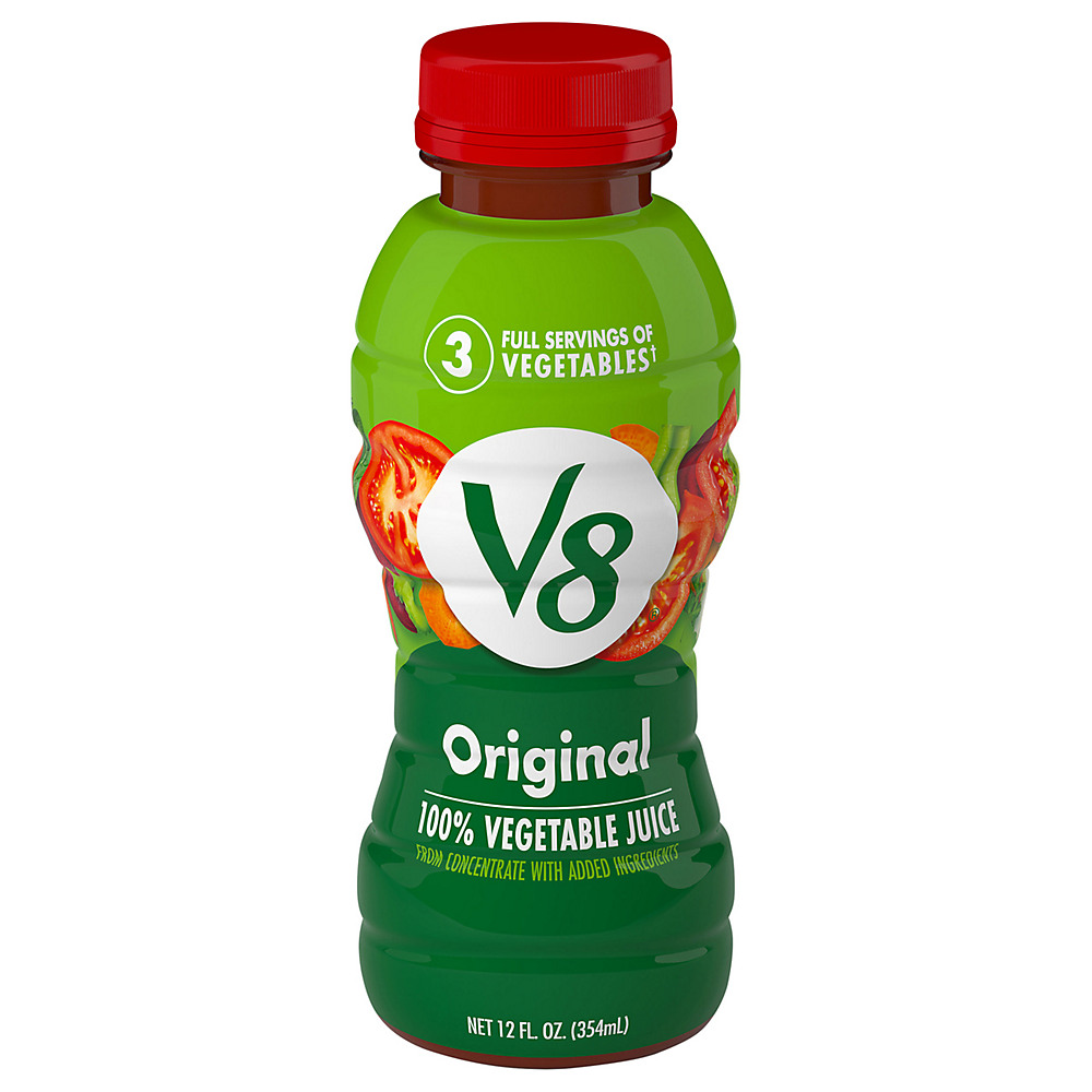 Calories in V8 Original 100% Vegetable Juice, 12 oz