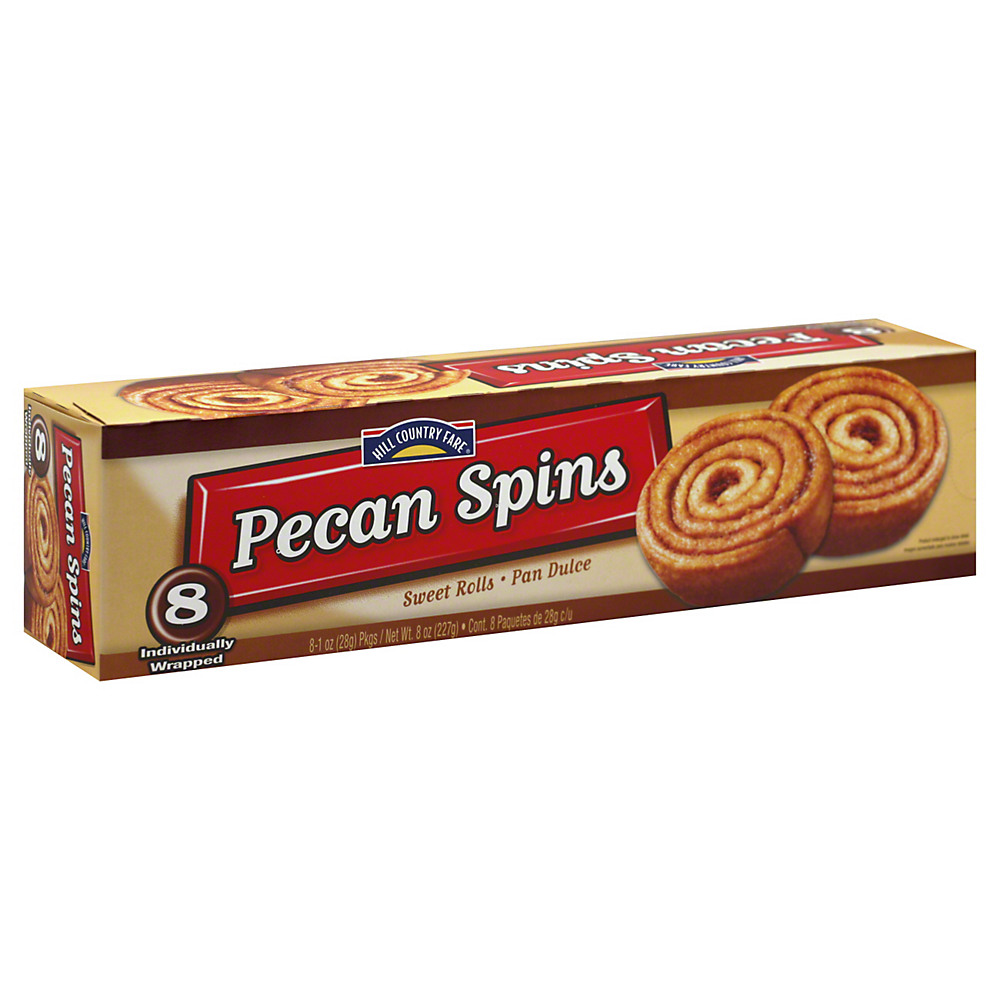 Calories in Hill Country Fare Pecan Spins, 8 ea