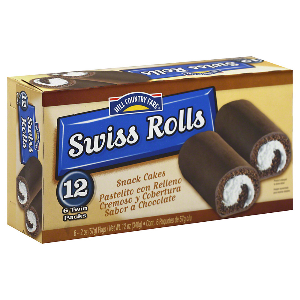 Calories in Hill Country Fare Swiss Rolls, 6 ct