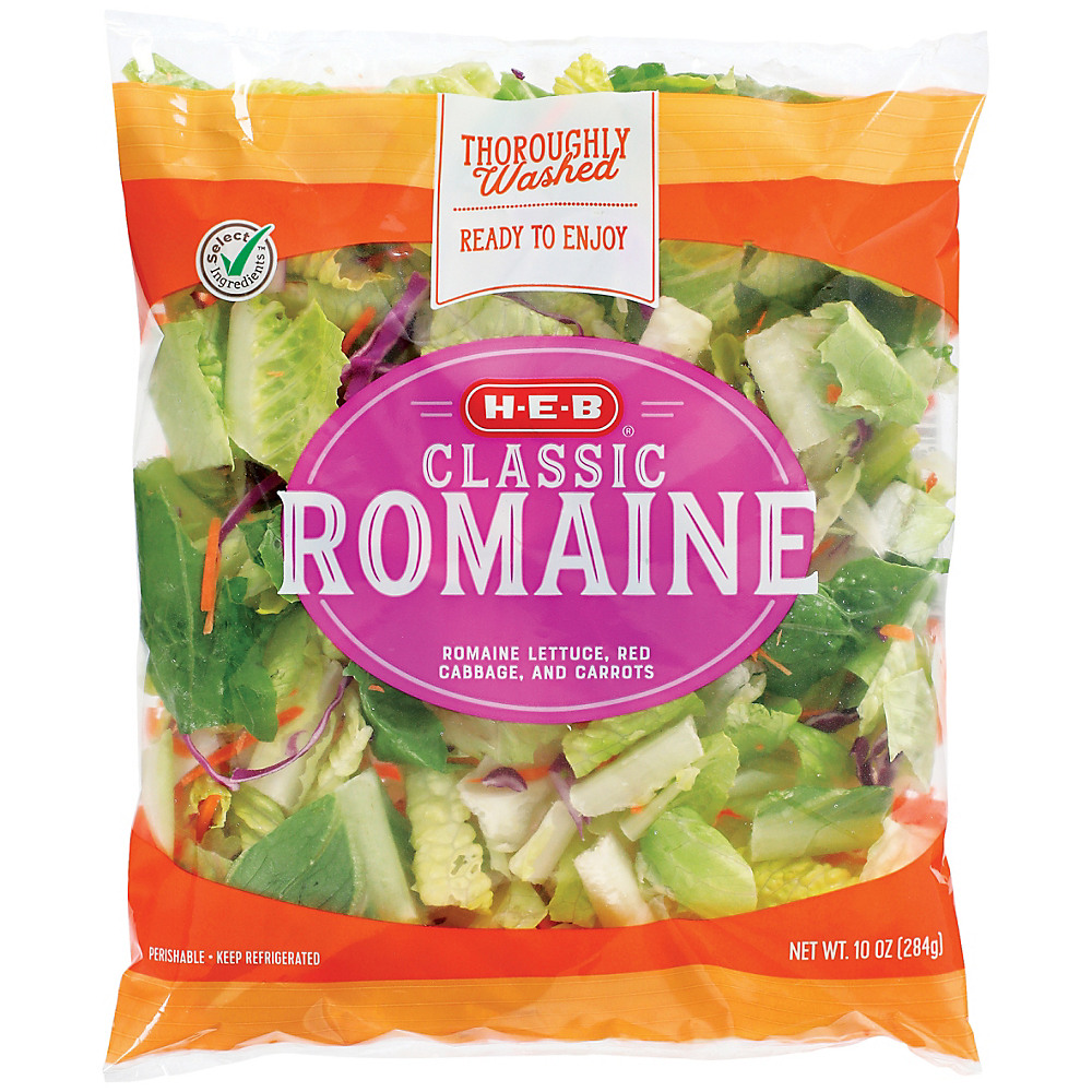 Calories in H-E-B Select Ingredients Classic Romaine, 10 oz