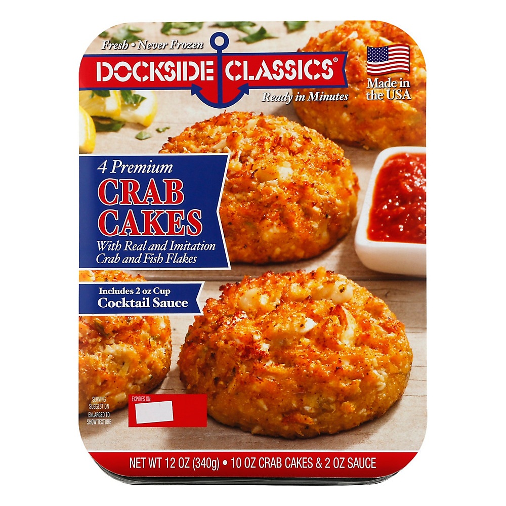 Calories in Dockside Classics Premium Crab Cakes, 4 ct