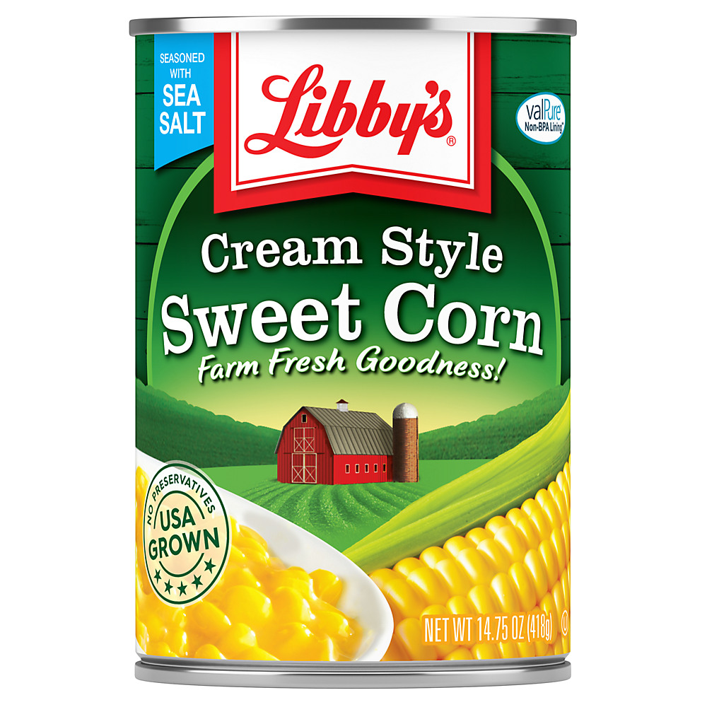 Calories in Libby's Cream Style Sweet Corn, 14.75 oz