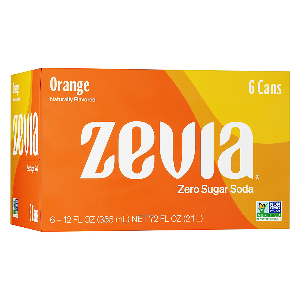 Calories in Zevia Orange Soda 12 oz Cans, 6 pk