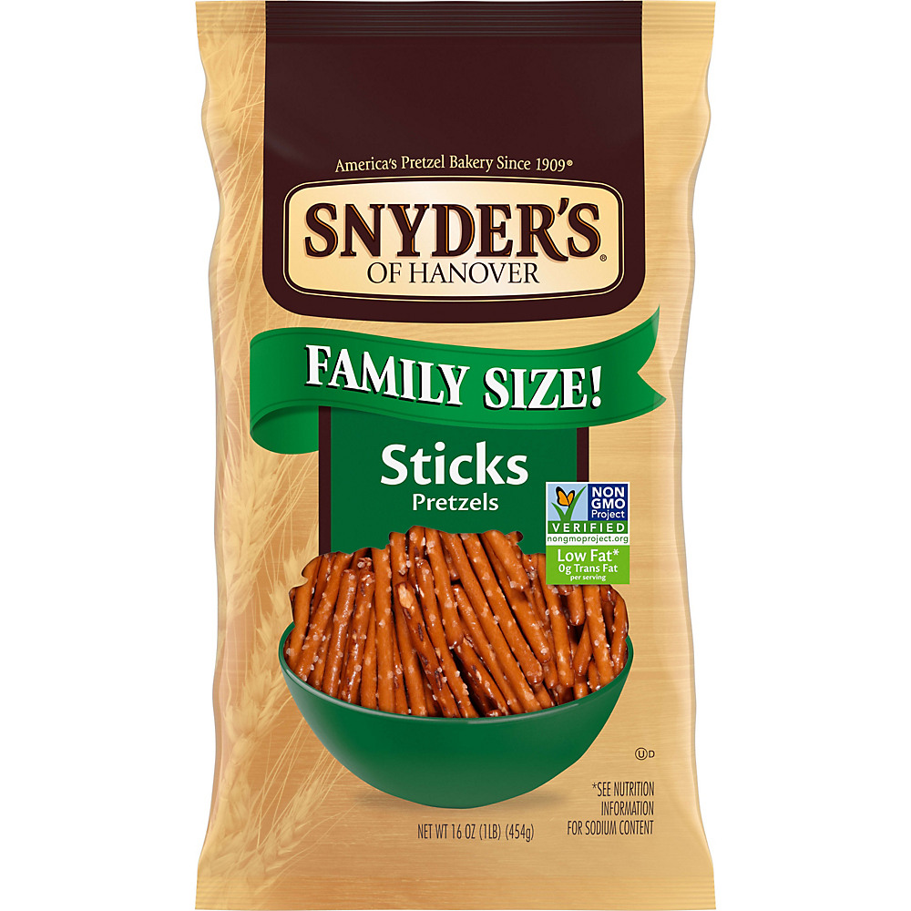 Calories in Snyder's of Hanover Sticks Pretzels Family Size, 16 oz