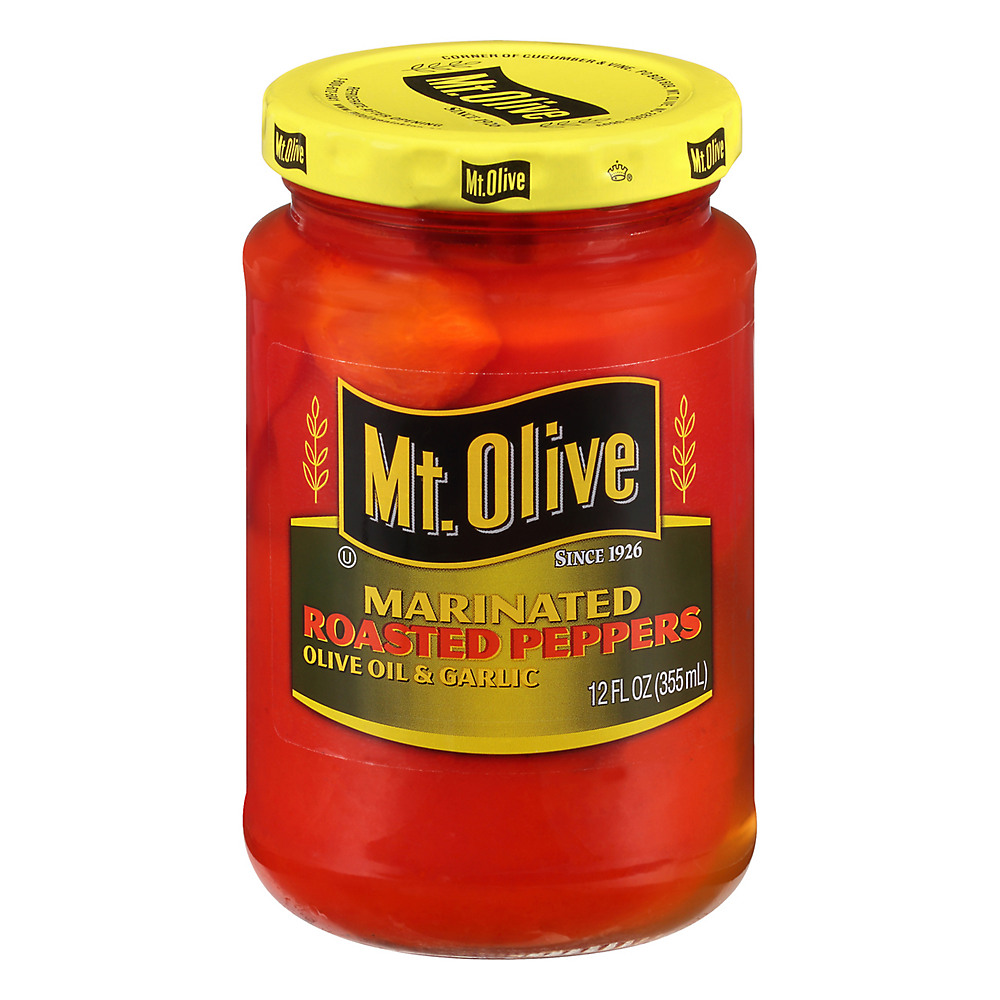 Calories in Mt. Olive Marinated Roasted Peppers in Olive Oil & Garlic, 12 oz
