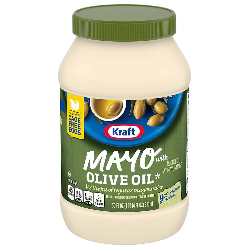 Calories in Kraft Mayo Reduced Fat Mayonnaise with Olive Oil, 30 oz