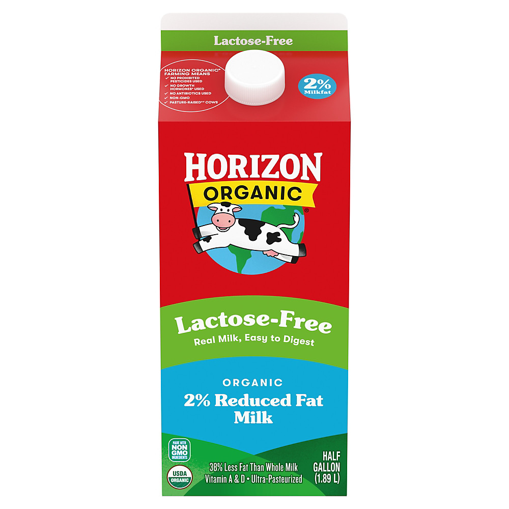 Calories in Horizon Organic 2% Reduced Fat Lactose-Free Milk, Half Gallon, 64 oz