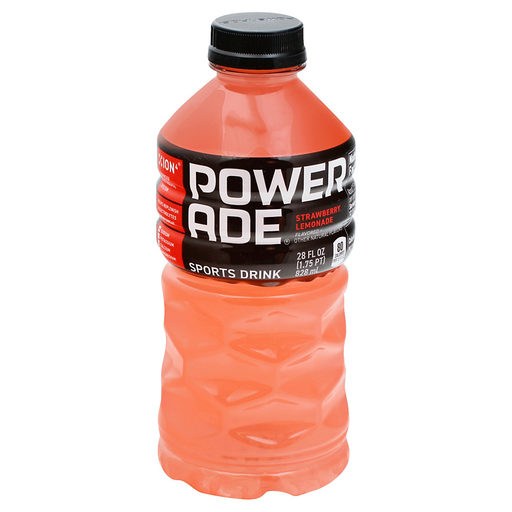 Calories in Powerade Strawberry Lemonade Sports Drink, 28 oz