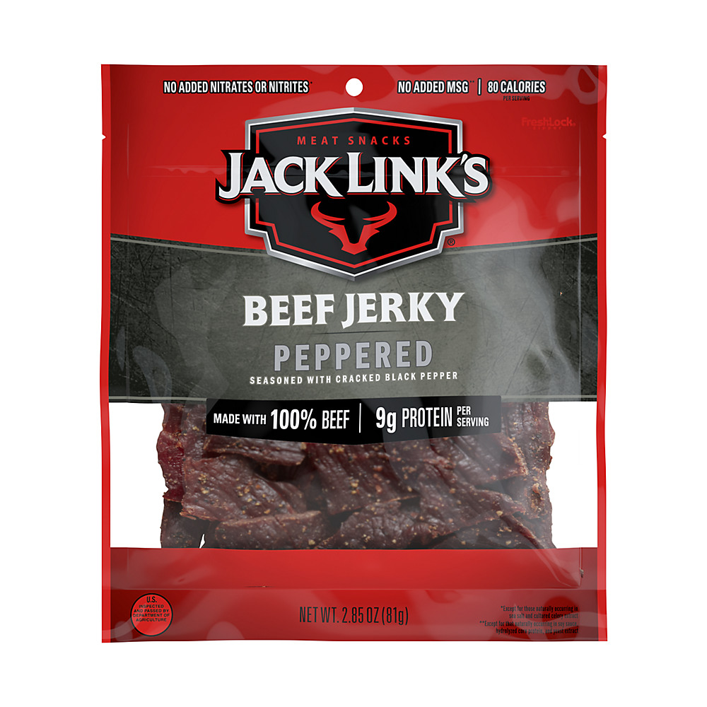 Calories in Jack Link's Premium Cuts Peppered Beef Jerky, 2.85 oz