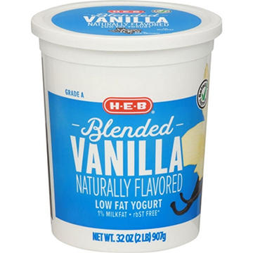 H-E-B Blended Vanilla Low-Fat Yogurt, 32 oz
