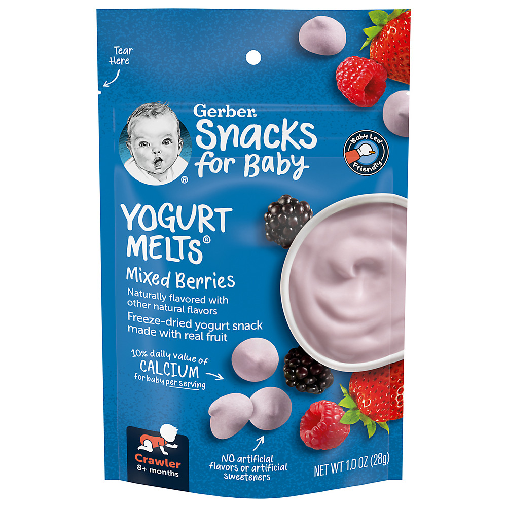 Calories in Gerber Yogurt Melts Mixed Berries, 1 oz