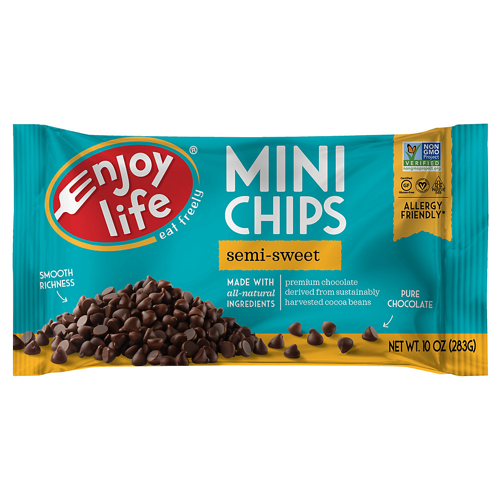 Calories in Enjoy Life Gluten Free Allergy Friendly Semi-Sweet Vegan Chocolate Mini Chips, 10 oz