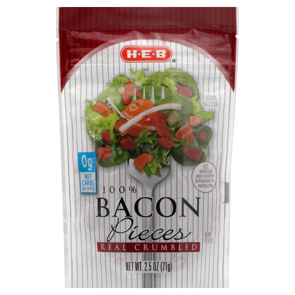 Calories in H-E-B 100% Real Crumbled Bacon Pieces, 2.5 oz
