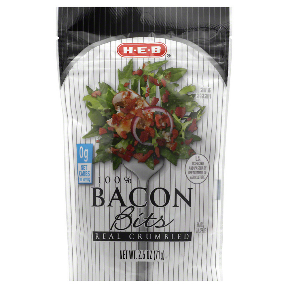 Calories in H-E-B 100% Real Crumbled Bacon Bits, 2.5 oz
