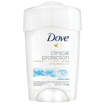 Dove Clinical Protection Antiperspirant Deodorant Original Clean, 1.7 oz