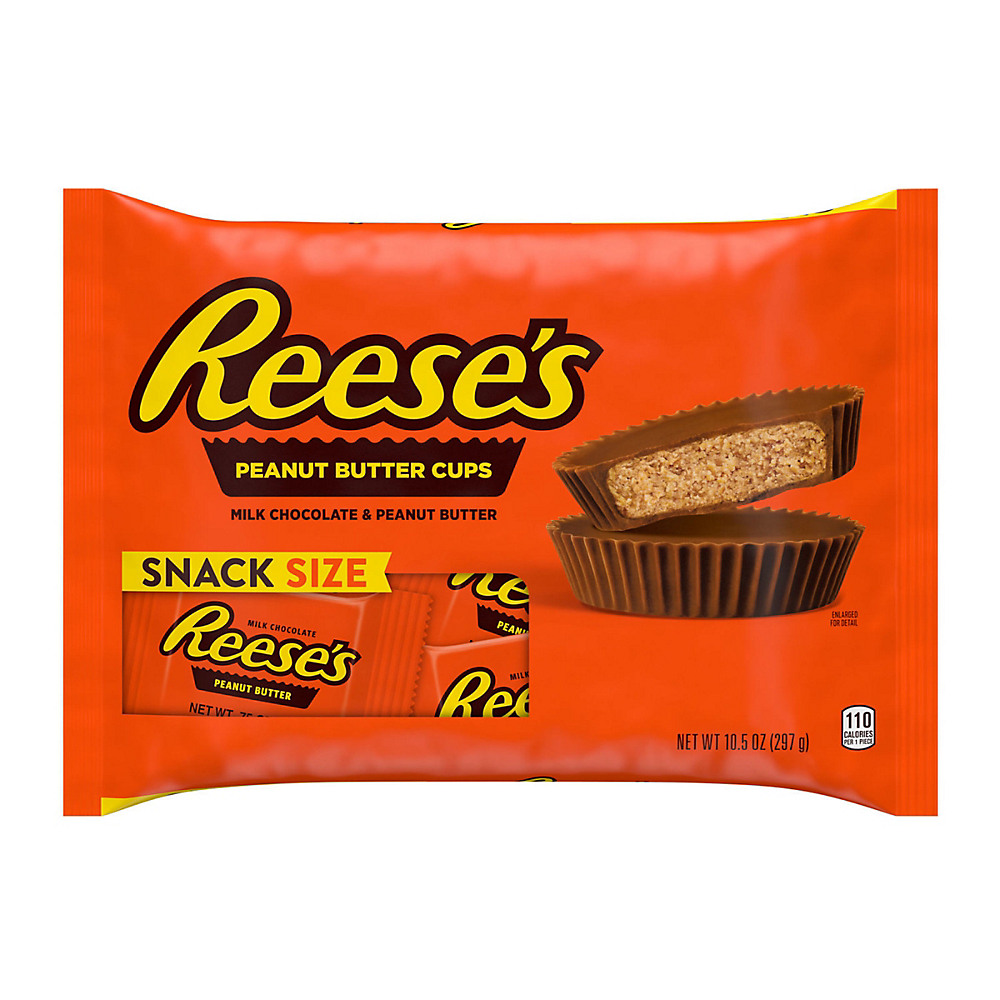 Calories in Reese's Milk Chocolate Snack Size Peanut Butter Cups, 10.5 oz