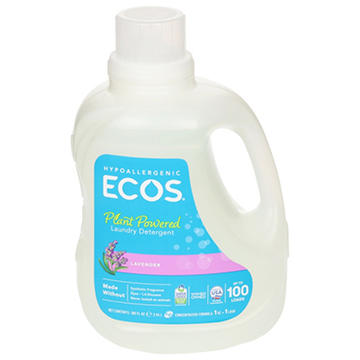 ECOS Plant Powered HE Liquid Laundry Detergent, 100 Loads - Lavender, 100 oz