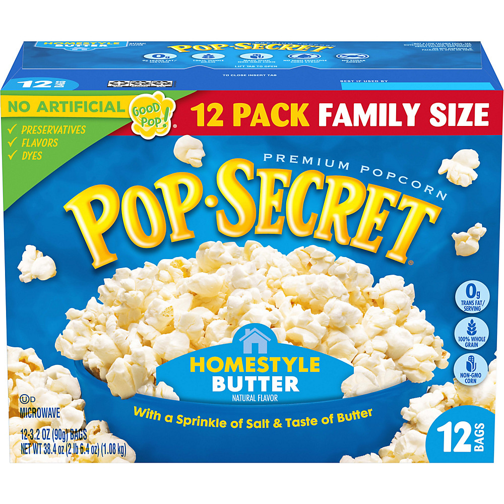 Calories in Pop Secret Homestyle Popcorn, 12 ct