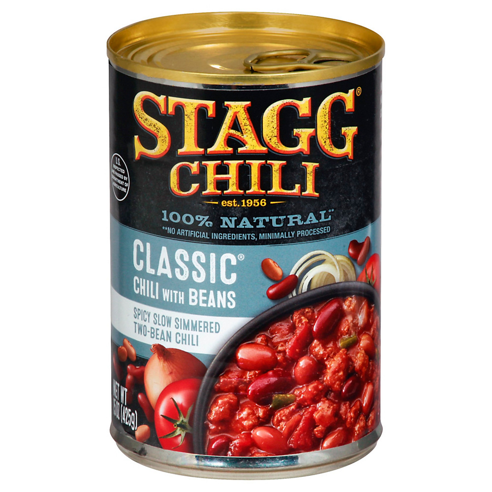 Calories in Stagg Classic Chili with Beans, 15 oz