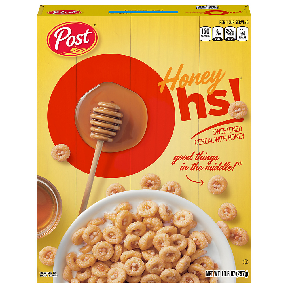 Calories in Post Honey Graham Ohs Cereal , 10.5 oz