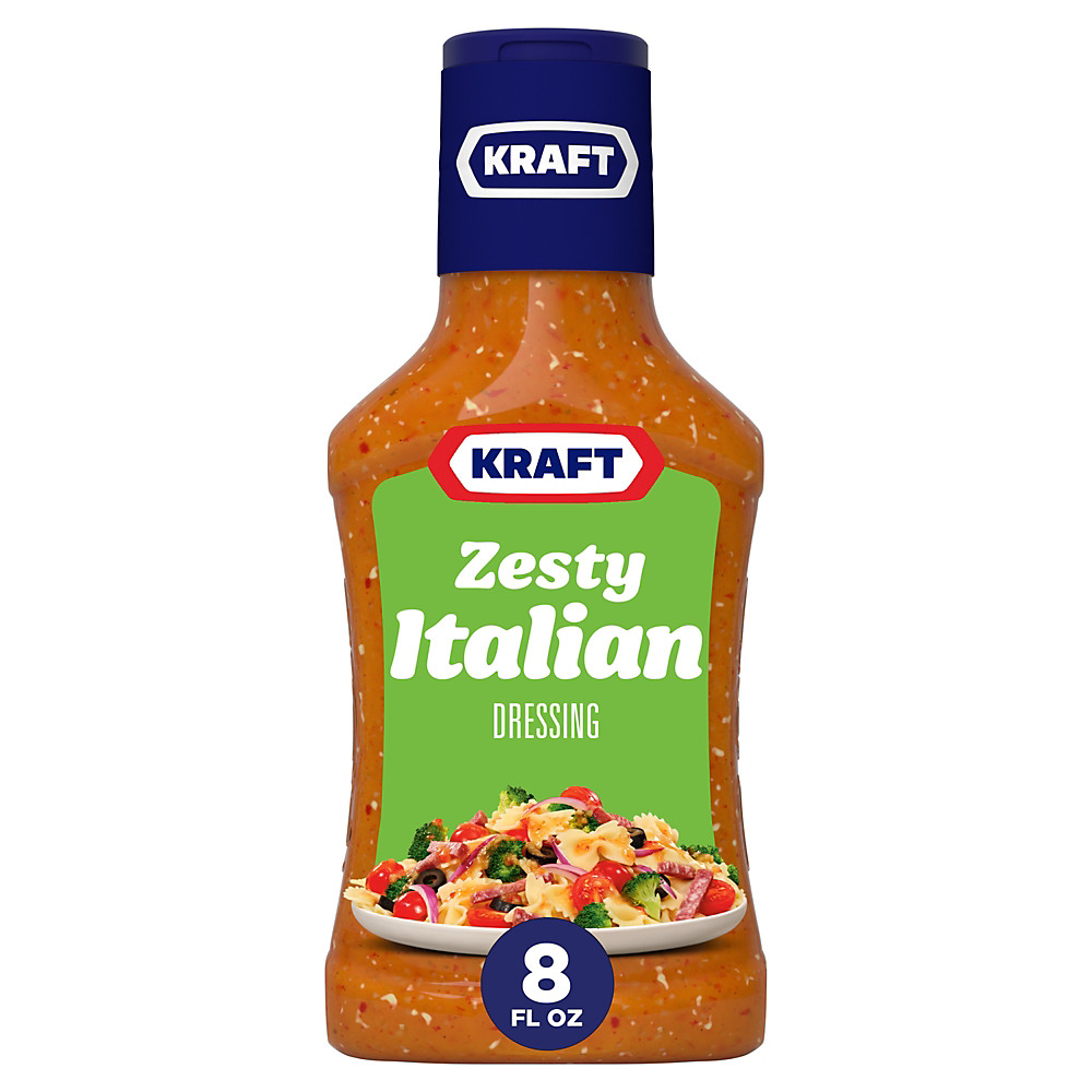 Calories in Kraft Zesty Italian Dressing, 8 oz