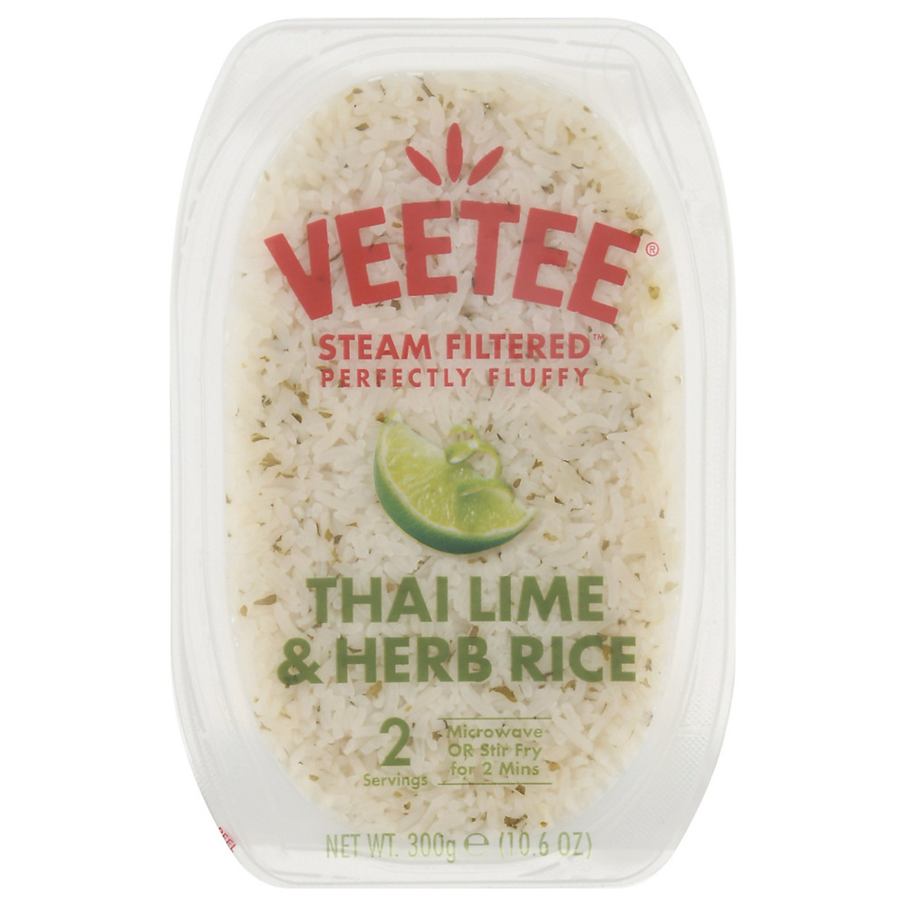 Calories in Veetee Rice & Tasty Thai Lime and Herb Rice, 10.6 oz