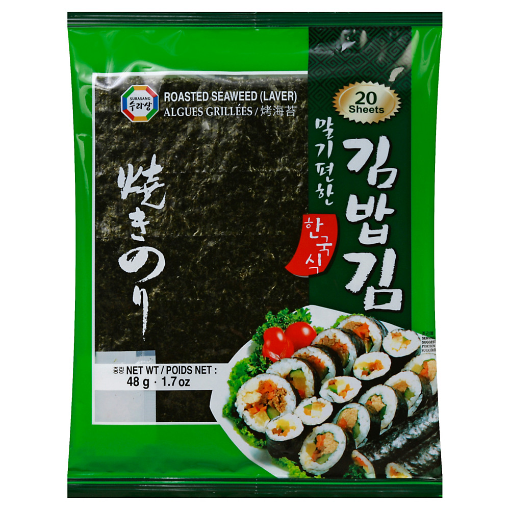 Calories in Surasang Roasted Seaweed, 20 ct