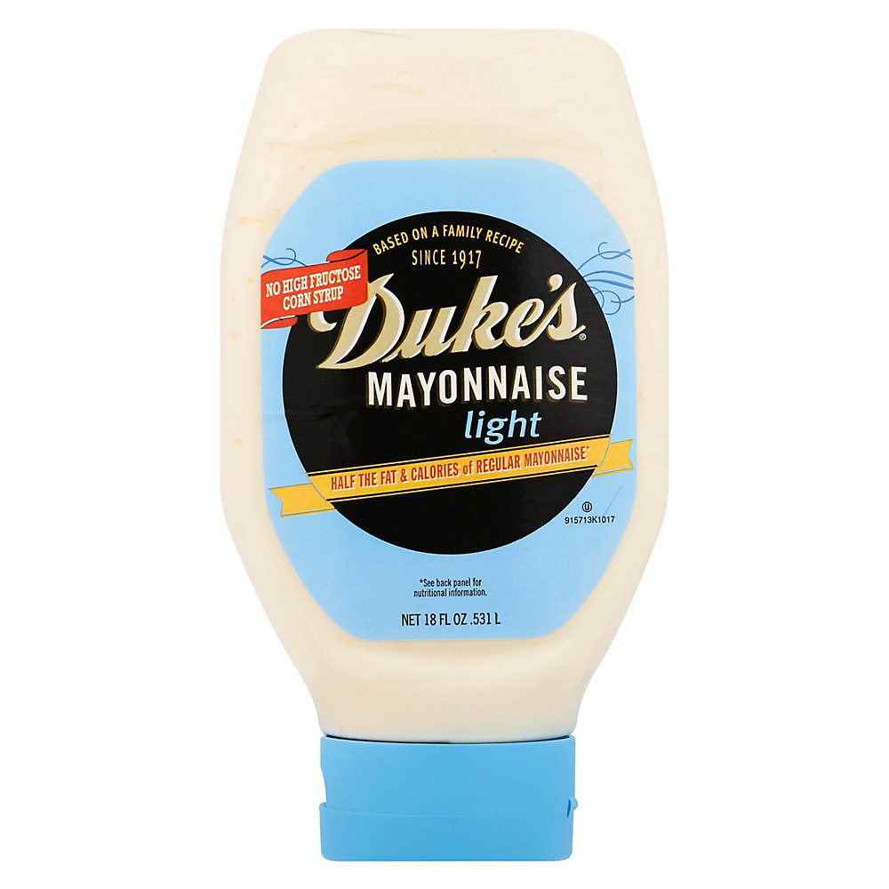 Calories in Duke's Light Mayonnaise Squeeze Bottle, 18 oz
