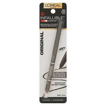 L'Oréal Paris Infallible Never Mechanical Eyeliner - Brown, 0.008 oz