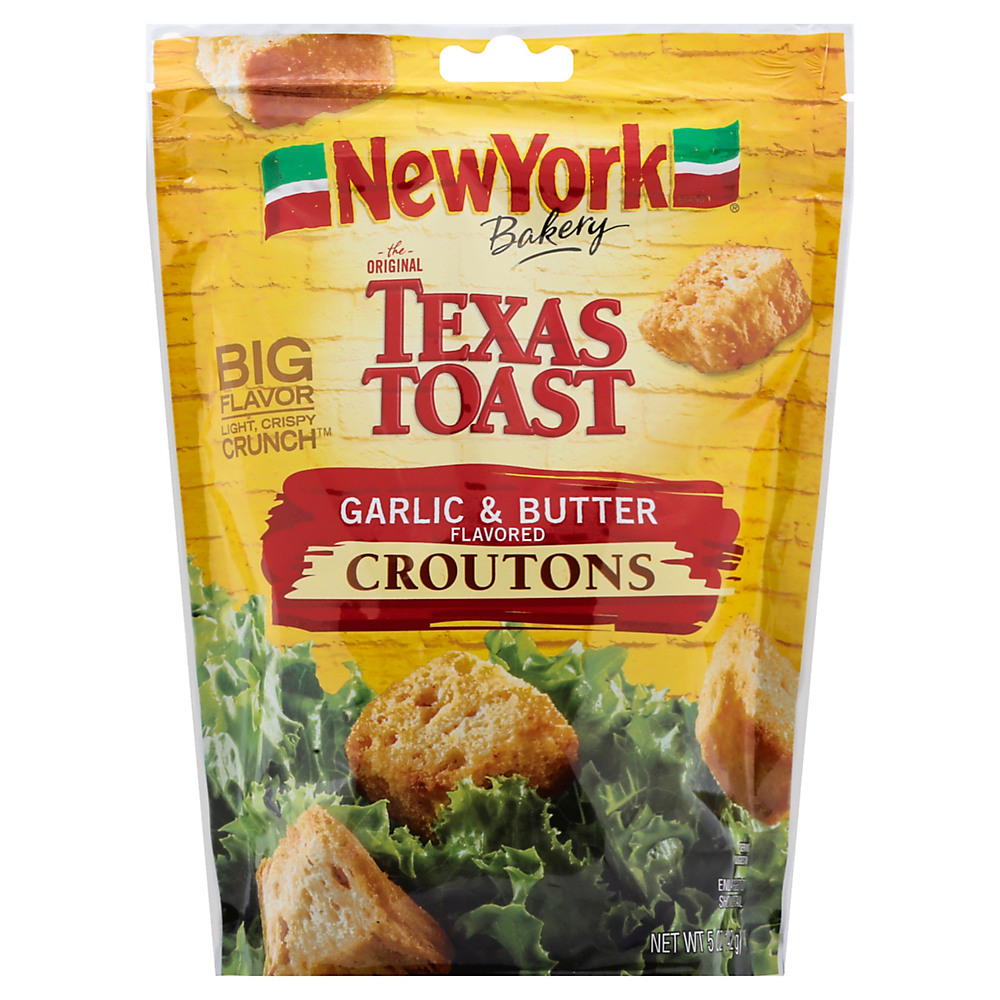 Calories in New York The Original Texas Toast Garlic & Butter Flavored Croutons, 5 oz