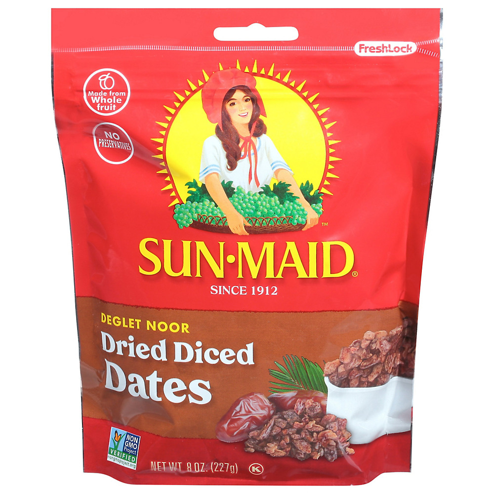 Calories in Sun-Maid Natural Deglet Noor Chopped Dates, 8 oz