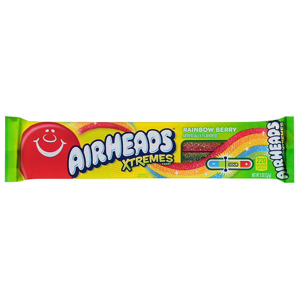 Calories in Airheads Xtremes Rainbow Berry Sour Candy, 2 oz