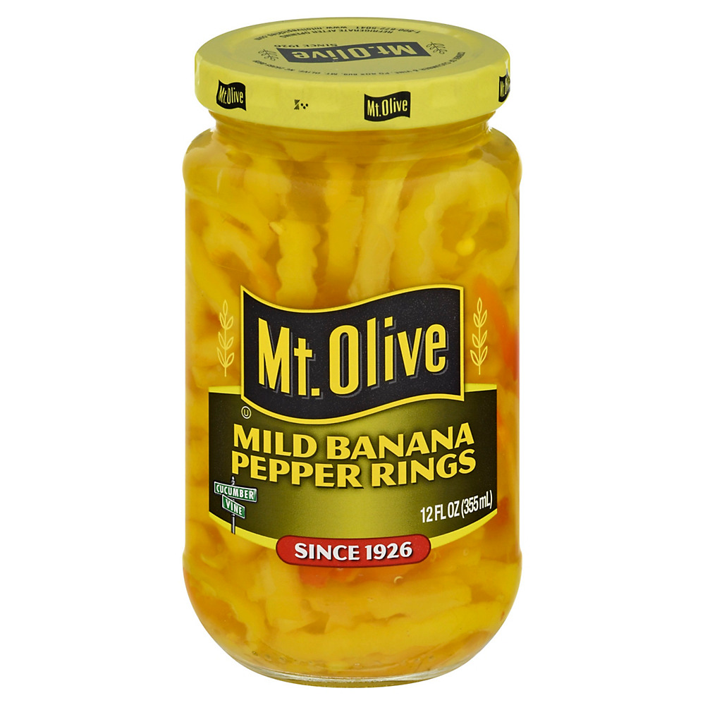 Calories in Mt. Olive Mild Banana Pepper Rings Fresh Pack, 12 oz