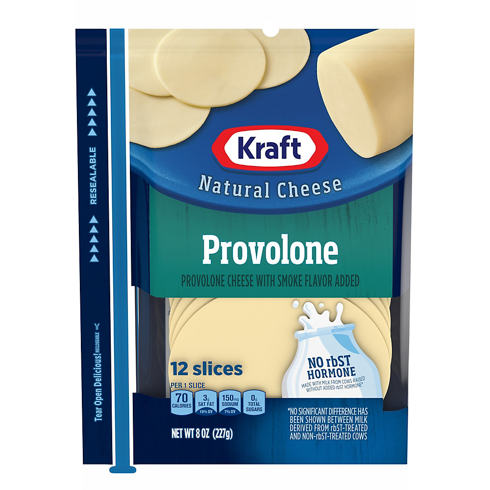 Calories in Kraft Provolone Cheese, Slices, 12 ct