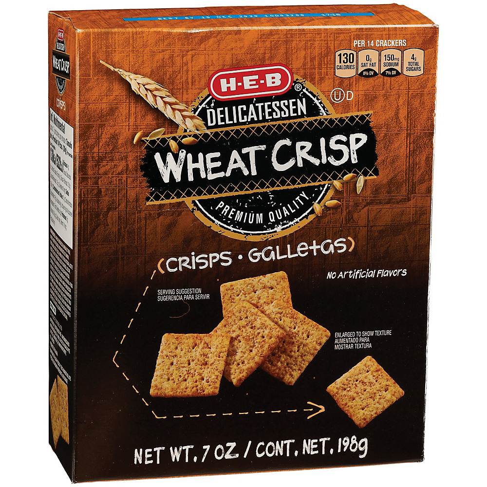 Calories in H-E-B Bite Size Wheat Crisps Entertainer Crackers, 7 oz