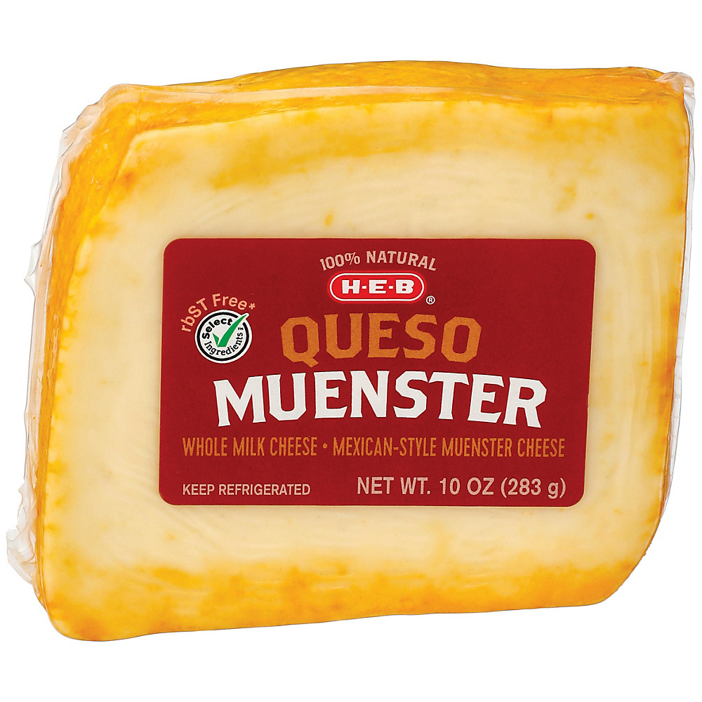Calories in H-E-B Queso Muenster Cheese, 10 oz
