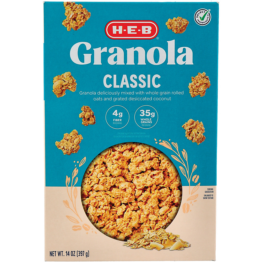 Calories in H-E-B Select Ingredients Classic Granola, 14 oz