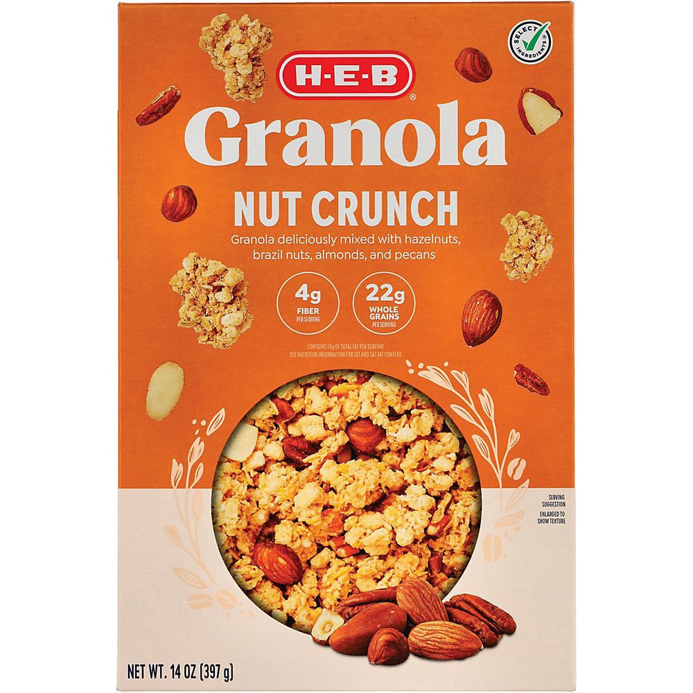 Calories in H-E-B Select Ingredients Granola with Mixed Nuts, 14 oz