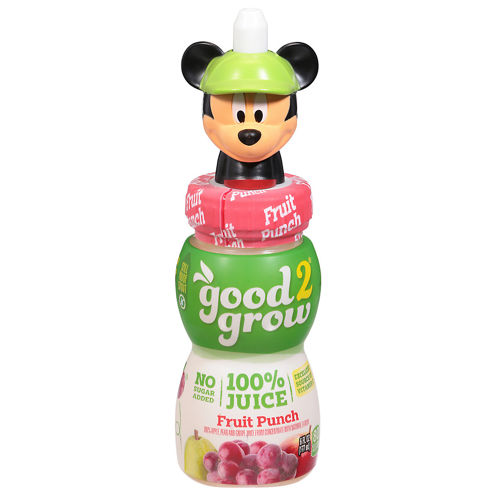 Calories in good2grow 100% Fruit Punch Juice Single Serve, Character Tops Will Vary, 6 oz